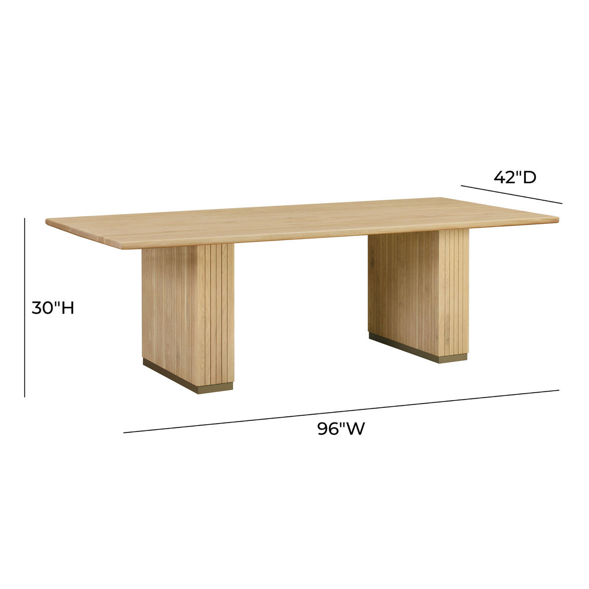 TOV Furniture Modern Chelsea Ash Wood Rectangular Dining Table - TOV-D44132