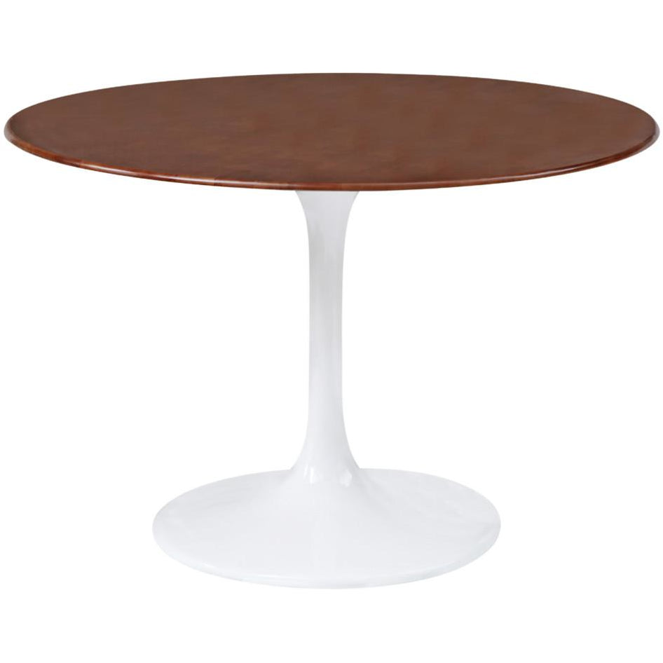 Finemod Imports Modern Flower Table Wood Top 48" FMI10059-walnut-Minimal & Modern