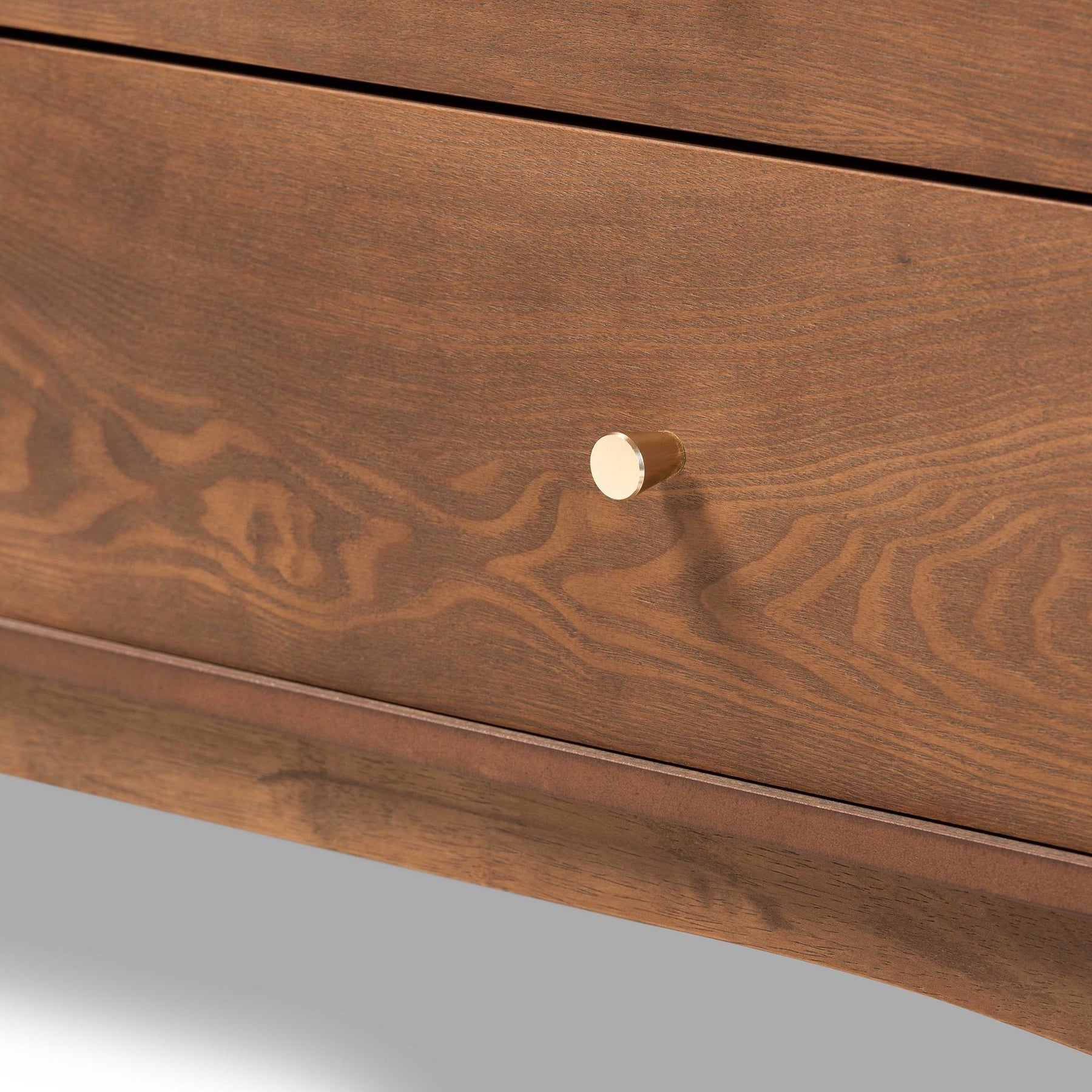 Baxton Studio Landis Mid-Century Modern Ash Walnut Finished Wood 6-Drawer Dresser - MG9002-Ash Walnut-6DW-Dresser