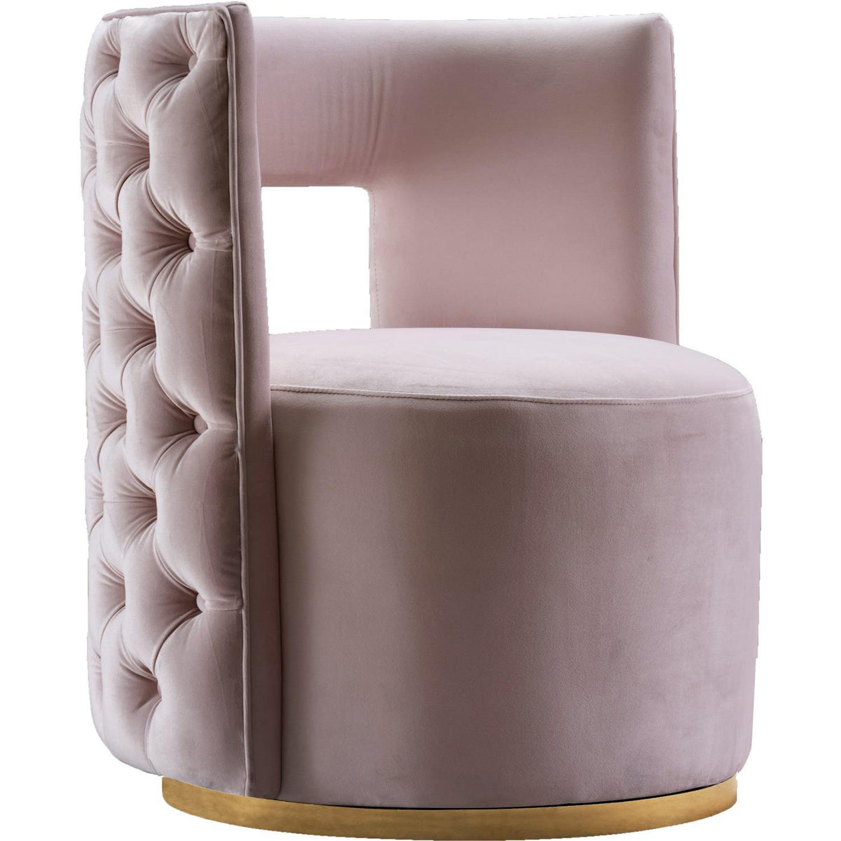 Meridian Furniture Theo Pink Velvet Accent ChairMeridian Furniture - Accent Chair - Minimal And Modern - 1
