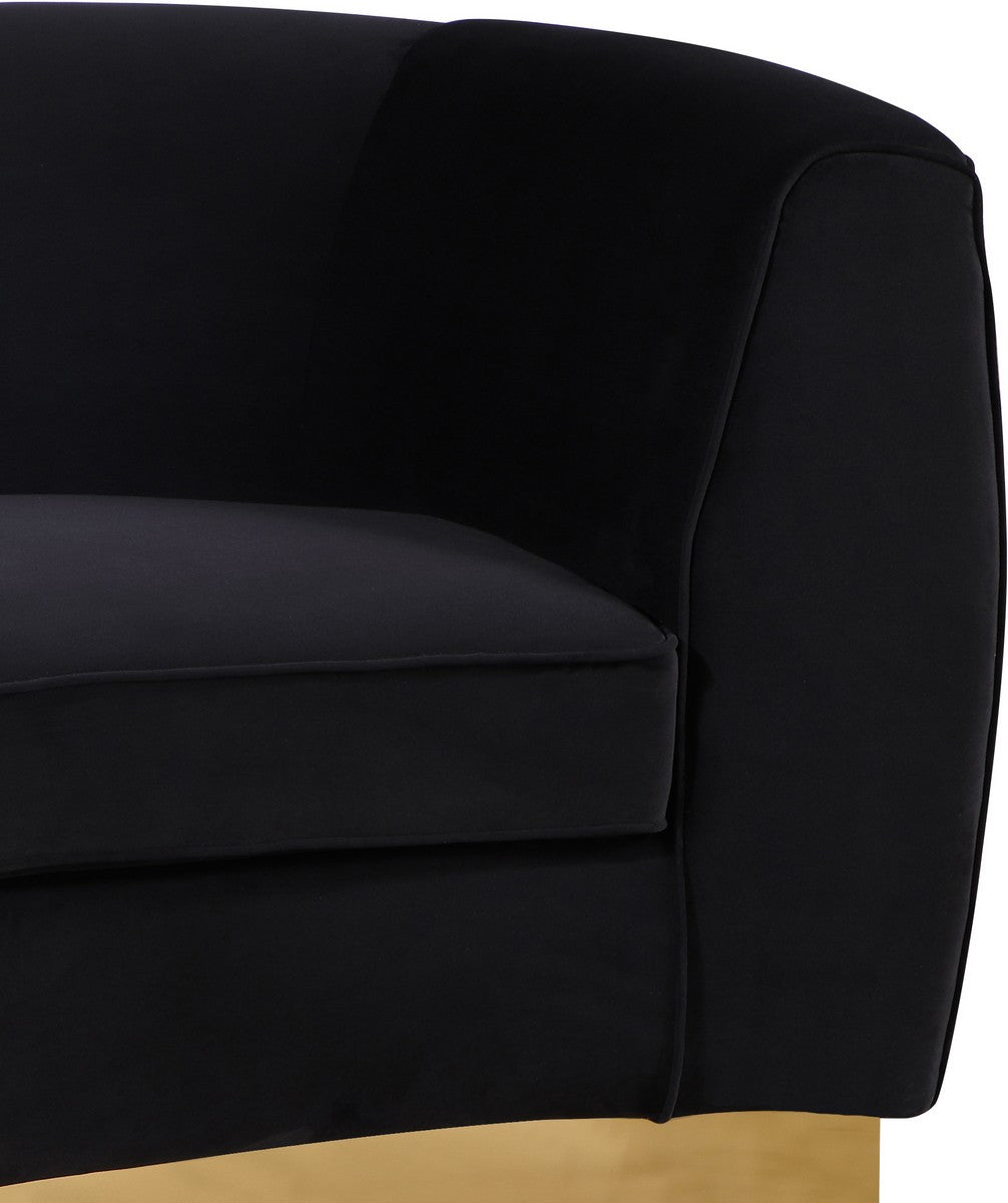 Meridian Furniture Julian Black Velvet Sofa