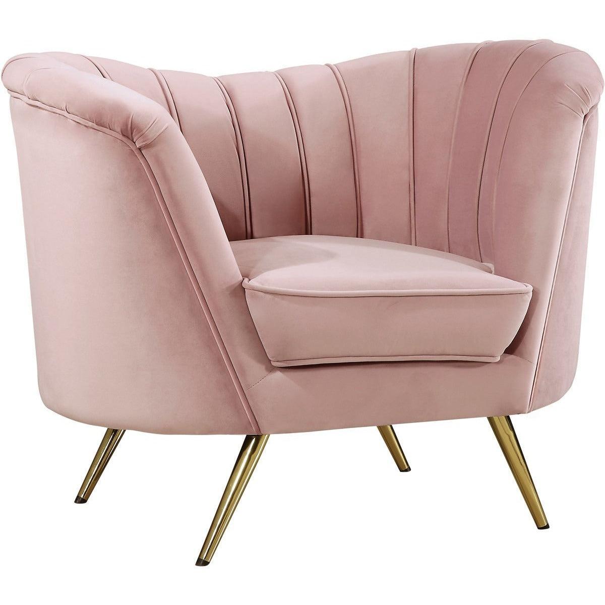 Meridian Furniture Margo Pink Velvet ChairMeridian Furniture - Chair - Minimal And Modern - 1