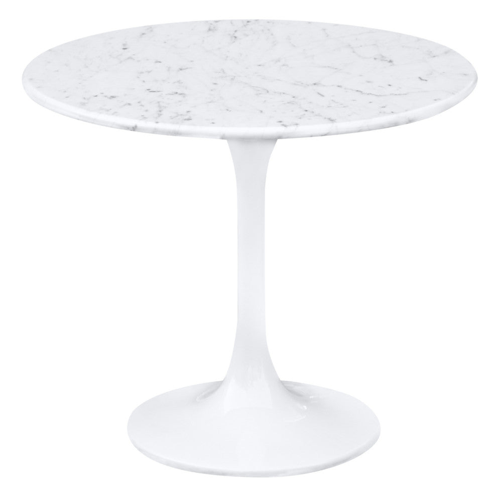 Finemod Imports Modern Flower End Side Table With Marble Top FMI9223-Minimal & Modern