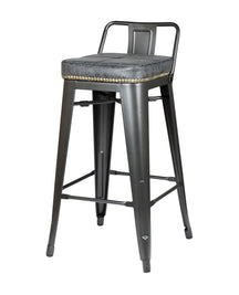 Metropolis PU Leather Low Back Counter Stool (Set of 4) by New Pacific Direct - 9300032