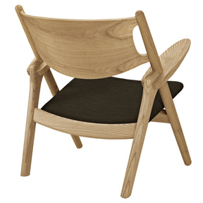 Modway Furniture Modern Concise Lounge Chair EEI-1445-NAT-BRN-Minimal & Modern