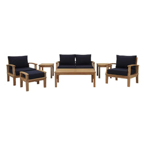 Modway Furniture Modern Marina 7 Piece Outdoor Patio Teak Set - EEI-1486
