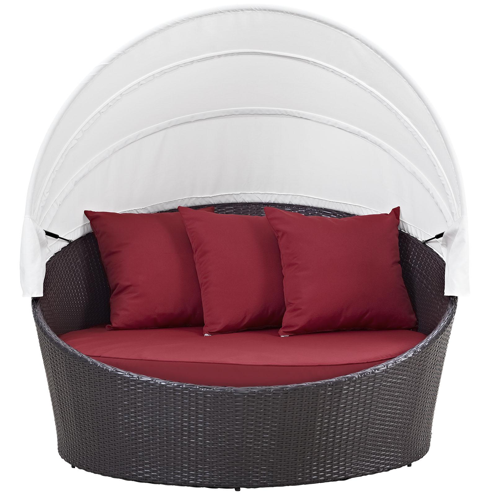 Modway Furniture Modern Convene Canopy Outdoor Patio Daybed - EEI-2175