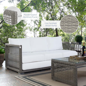 Modway Furniture Modern Aura Outdoor Patio Wicker Rattan Sofa - EEI-2923
