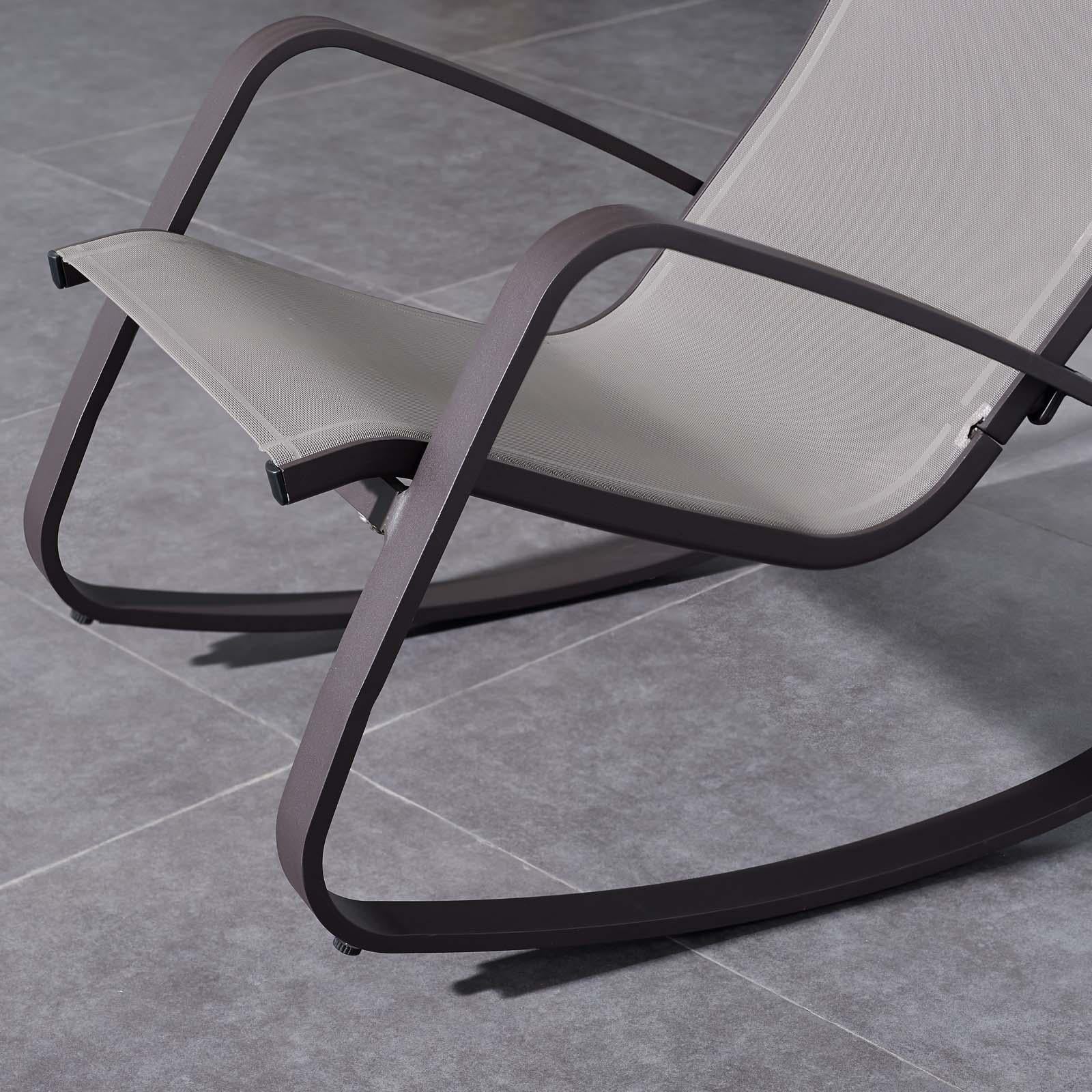 Modway Furniture Modern Traveler Rocking Outdoor Patio Mesh Sling Lounge Chair - EEI-3027