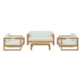 Modway Furniture Modern Upland 6 Piece Outdoor Patio Teak Set - EEI-3118