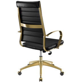 Modway Furniture Modern Jive Gold Stainless Steel Highback Office Chair - EEI-3417