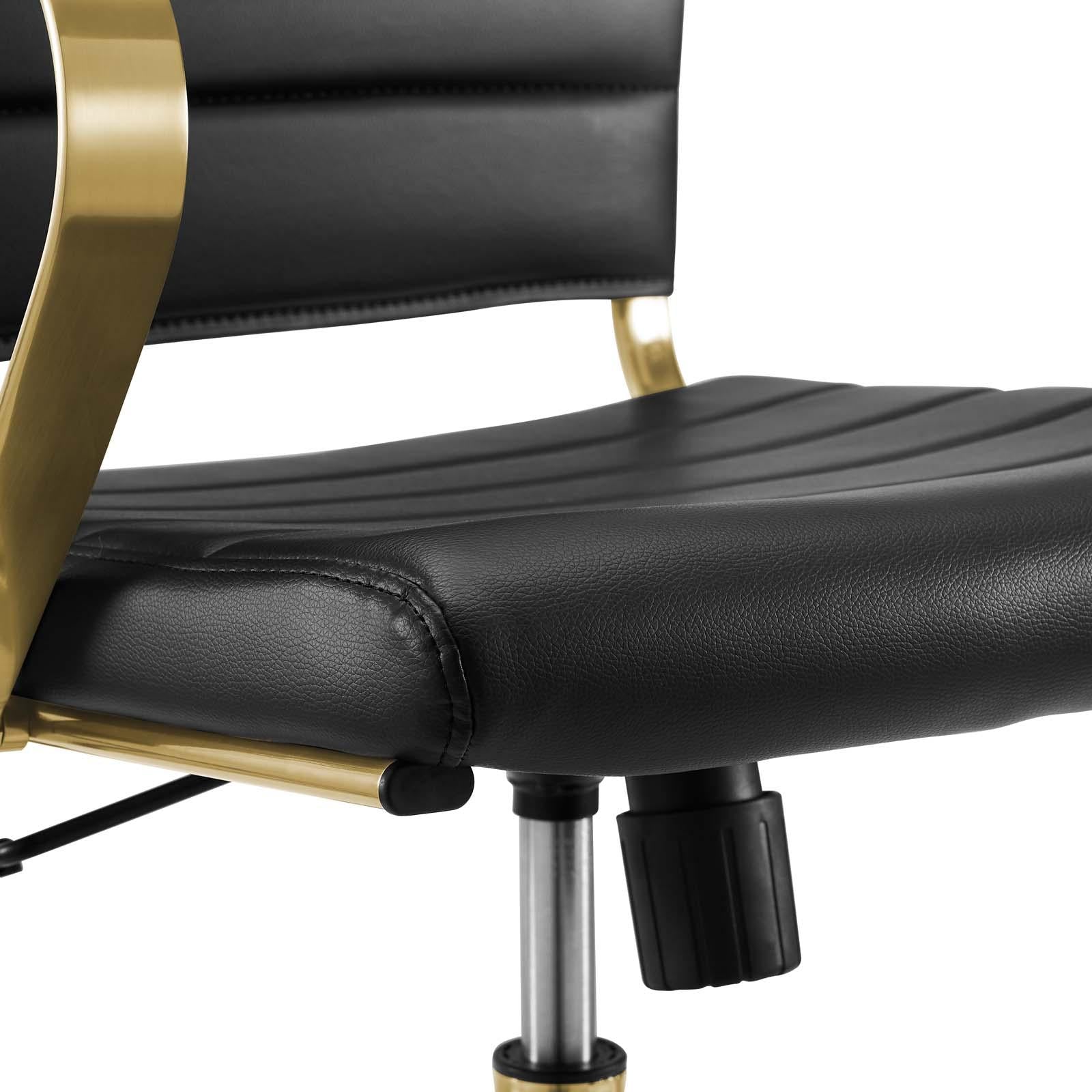 Modway Furniture Modern Jive Gold Stainless Steel Midback Office Chair - EEI-3418