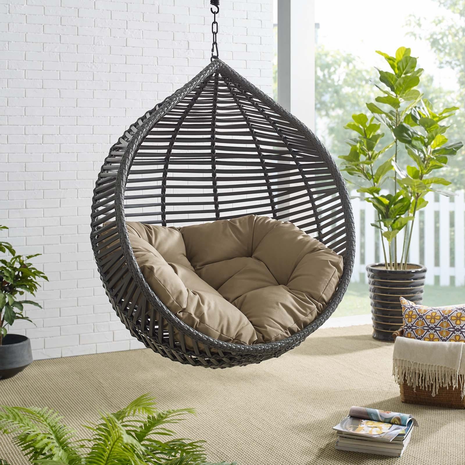Modway Furniture Modern Garner Teardrop Outdoor Patio Swing Chair Without Stand - EEI-3637