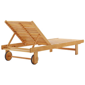 Modway Furniture Modern Hatteras Outdoor Patio Eucalyptus Wood Chaise Lounge Chair - EEI-3677