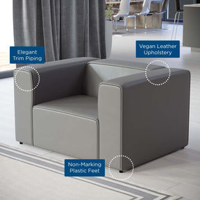 Modway Furniture Modern Mingle Vegan Leather Armchair - EEI-4620