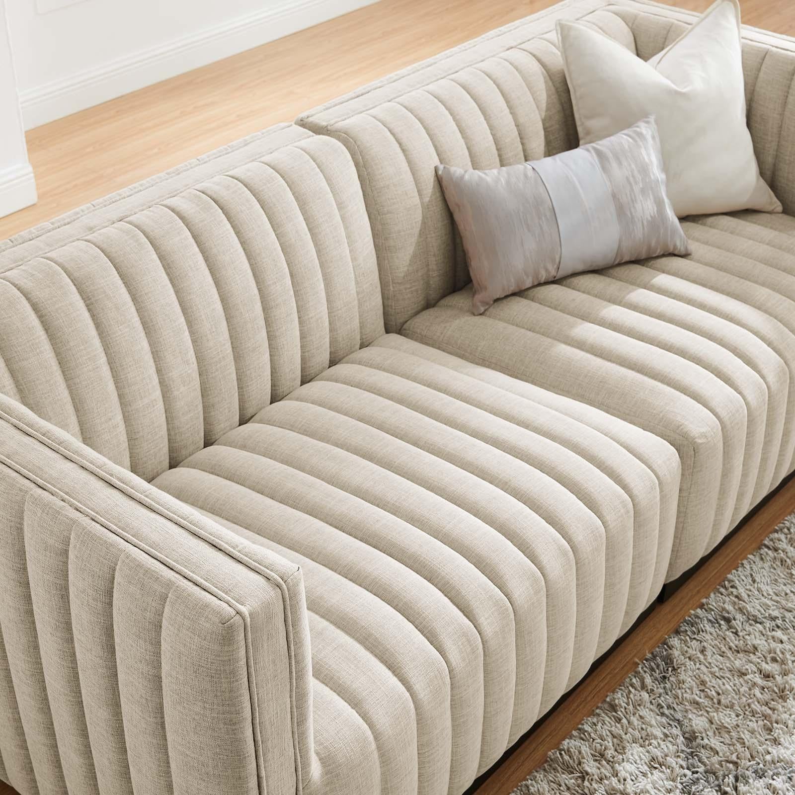 Modway Furniture Modern Conjure Channel Tufted Upholstered Fabric Loveseat - EEI-5786