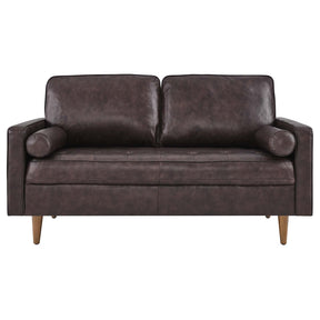 Modway Furniture Modern Valour Leather Loveseat - EEI-5870