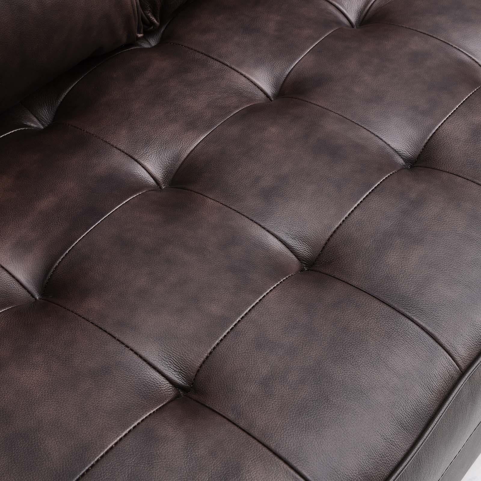 Modway Furniture Modern Valour Leather Loveseat - EEI-5870