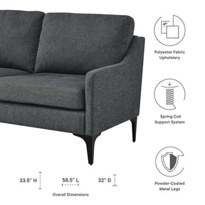 Modway Furniture Modern Corland Upholstered Fabric Loveseat - EEI-6021