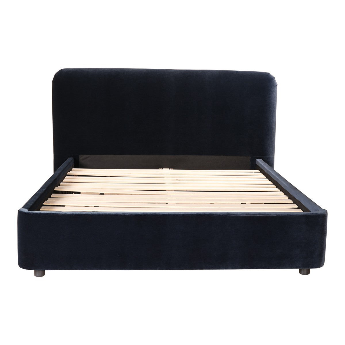 Moe's Home Collection Samara King Bed Blue Velvet - RN-1126-26 - Moe's Home Collection - Beds - Minimal And Modern - 1