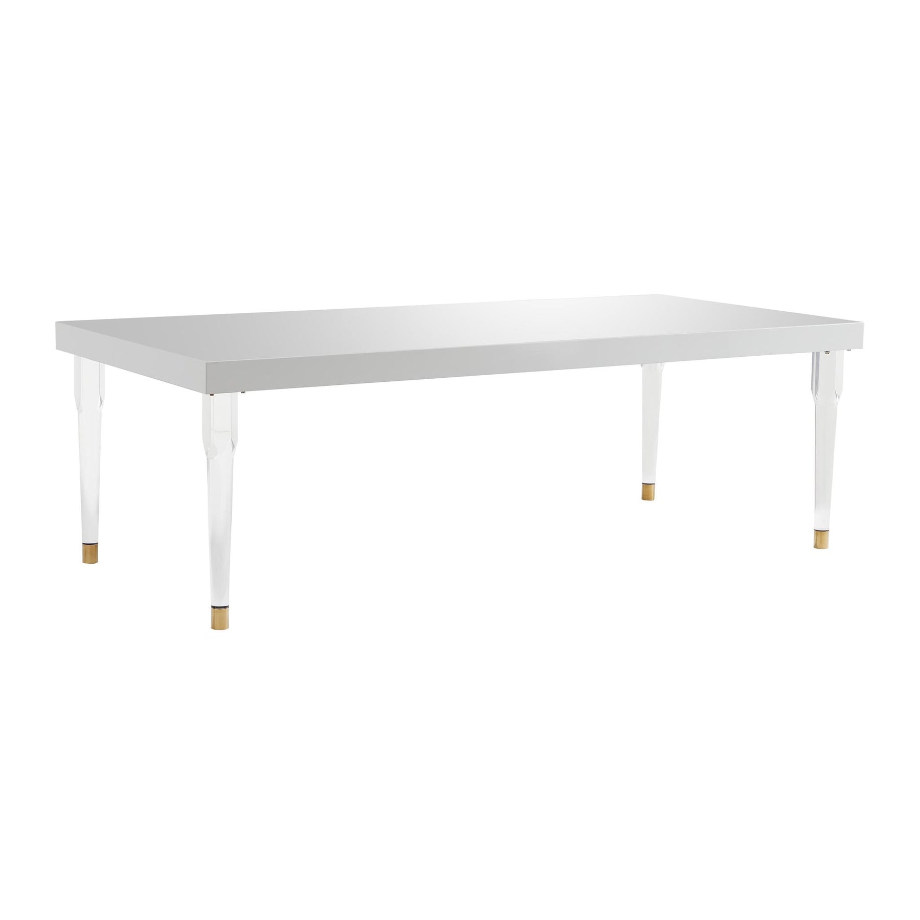 TOV Furniture Modern Tabby Glossy Lacquer Dining Table - TOV-D44205