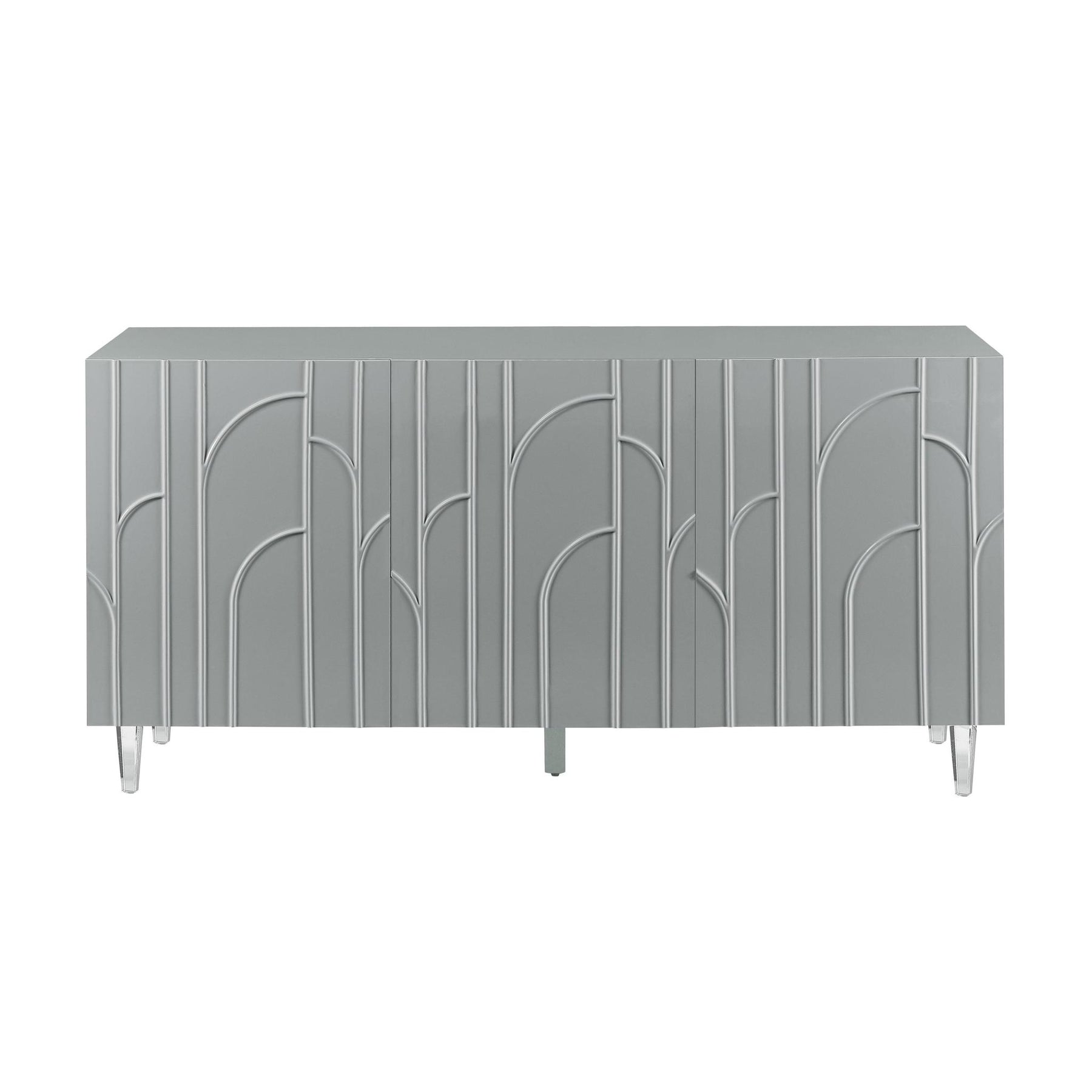 TOV Furniture Modern Deco Grey Lacquer Buffet - TOV-D5516