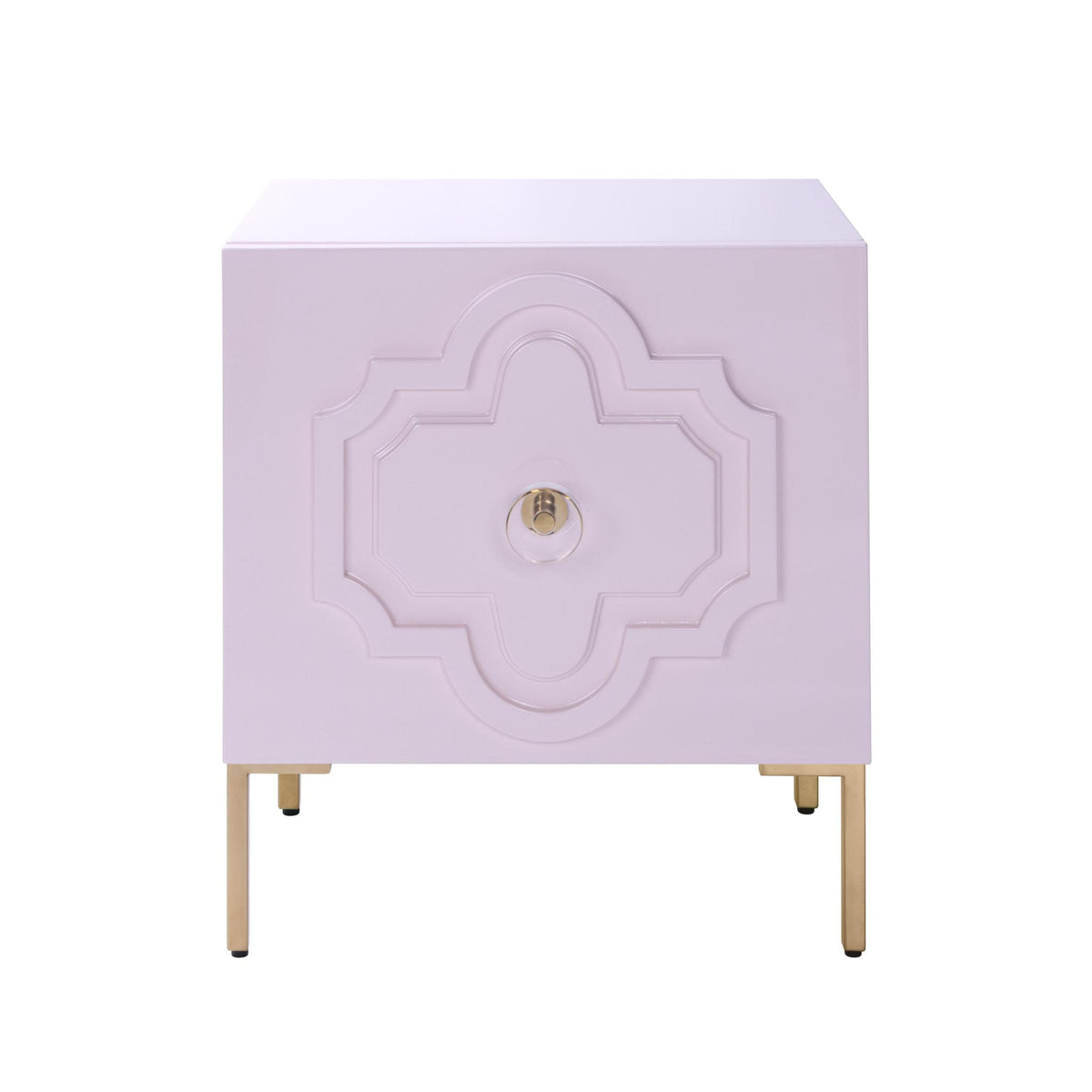 TOV Furniture Modern Anna Pink Lacquer Side Table - TOV-OC4106