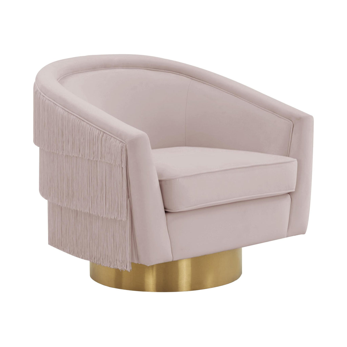 TOV Furniture Modern Flapper Blush Swivel Chair - TOV-S44195