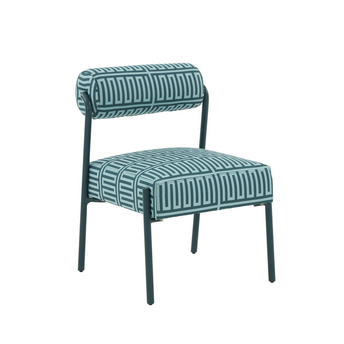 TOV Furniture Modern Jolene Green Patterned Linen Accent Chair - TOV-S68618