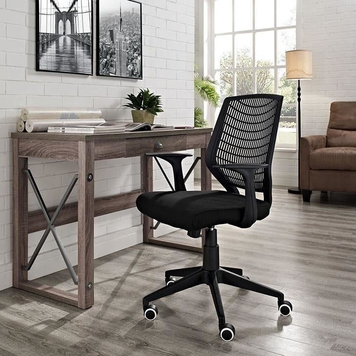 Modway Furniture Modern Entrada Office Chair in Black EEI-1246-BLK-Minimal & Modern