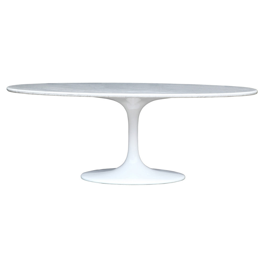 Finemod Imports Modern Flower Marble Table Oval 78" FMI10024-Minimal & Modern