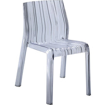Finemod Imports Modern Stripe Dining Chair FMI10029-clear-Minimal & Modern