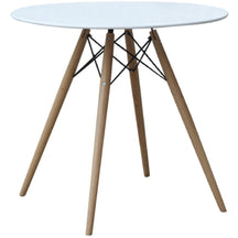 Finemod Imports Modern Woodleg 48" Dining Table Fiberglass Top FMI10039-48-white-Minimal & Modern