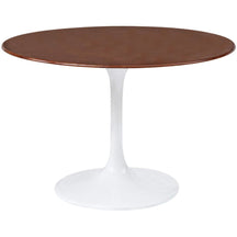 Finemod Imports Modern Flower Table Wood Top 30" FMI10056-walnut-Minimal & Modern