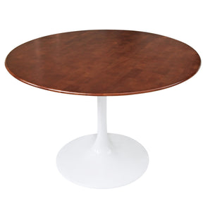Finemod Imports Modern Flower Table Wood Top 42" FMI10058-walnut-Minimal & Modern