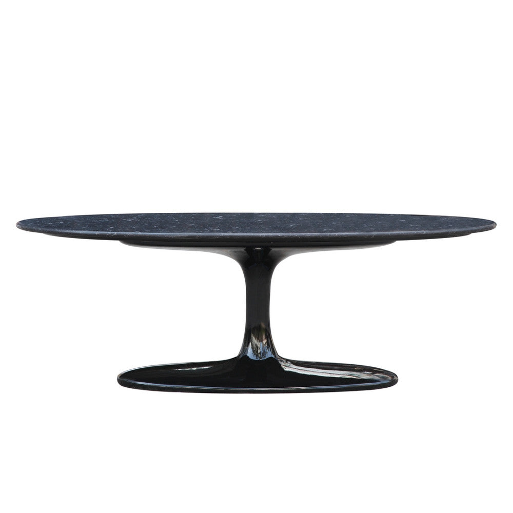 Finemod Imports Modern Flower Coffee Table Oval Marble Top FMI10065-Minimal & Modern