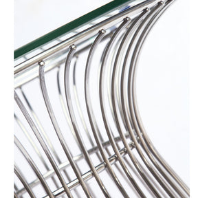 Finemod Imports Modern Wire Side Table FMI10081-glass-Minimal & Modern