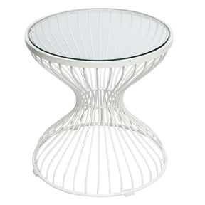 Finemod Imports Modern Squeezed Side Table FMI10083-glass-Minimal & Modern
