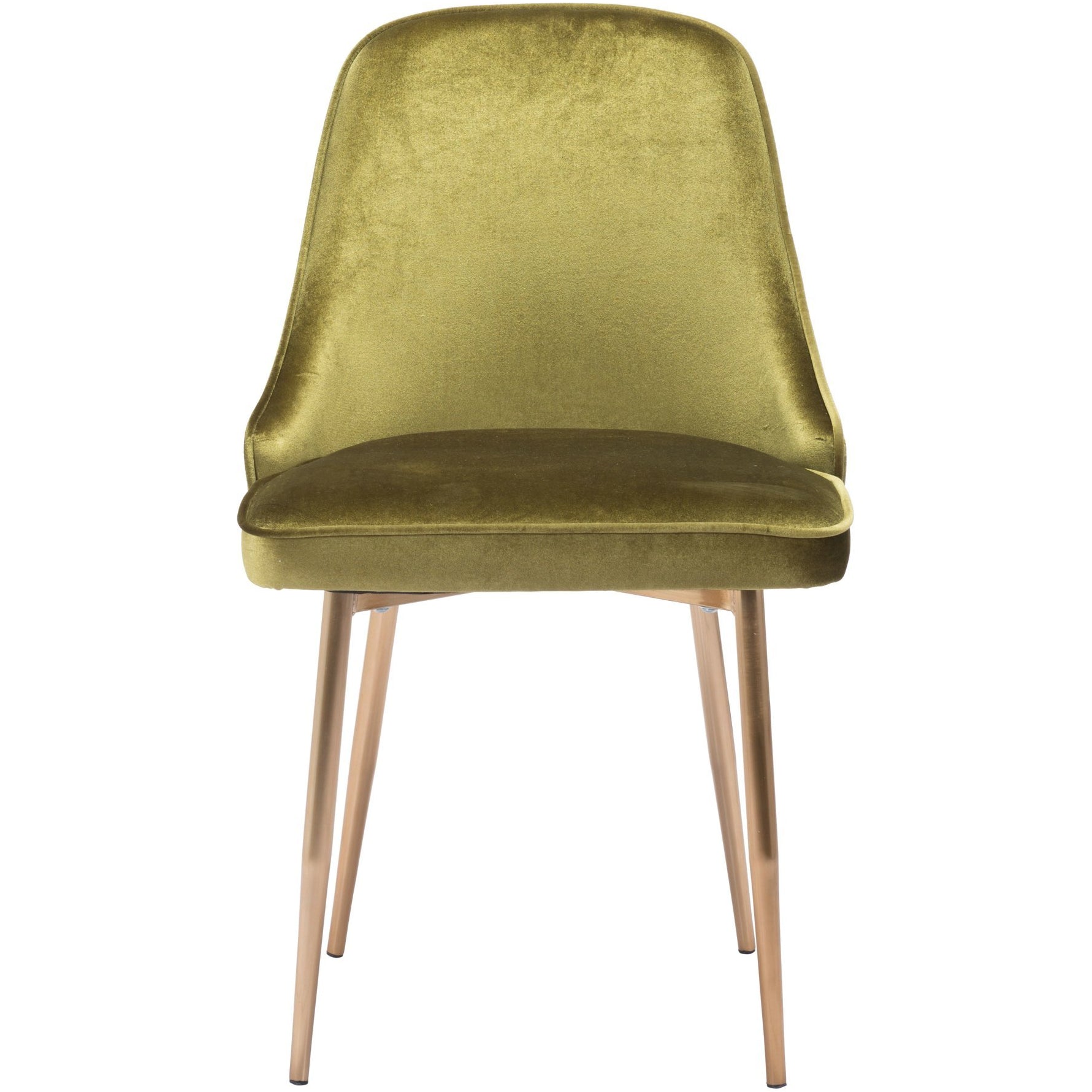 Zuo Modern Merritt Dining Chair Green Velvet - 100840-Dining Chairs-Zuo Modern-Minimal And Modern Canada