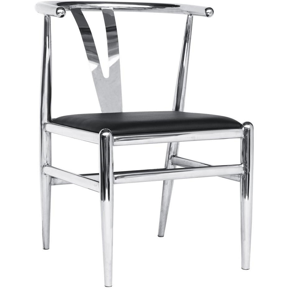 Finemod Imports Modern Wishsteel Dining Chair FMI10084-black-Minimal & Modern
