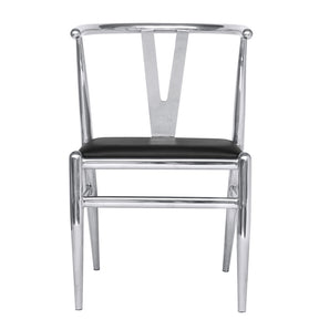 Finemod Imports Modern Wishsteel Dining Chair FMI10084-black-Minimal & Modern