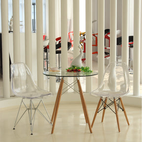 Finemod Imports Modern Glosswood Dining Side Chair FMI10087-clear-Minimal & Modern