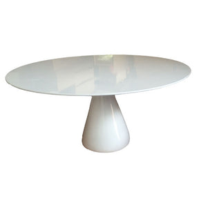 Finemod Imports Modern Vase Base Dining Table 36" FMI10107-36white-Minimal & Modern