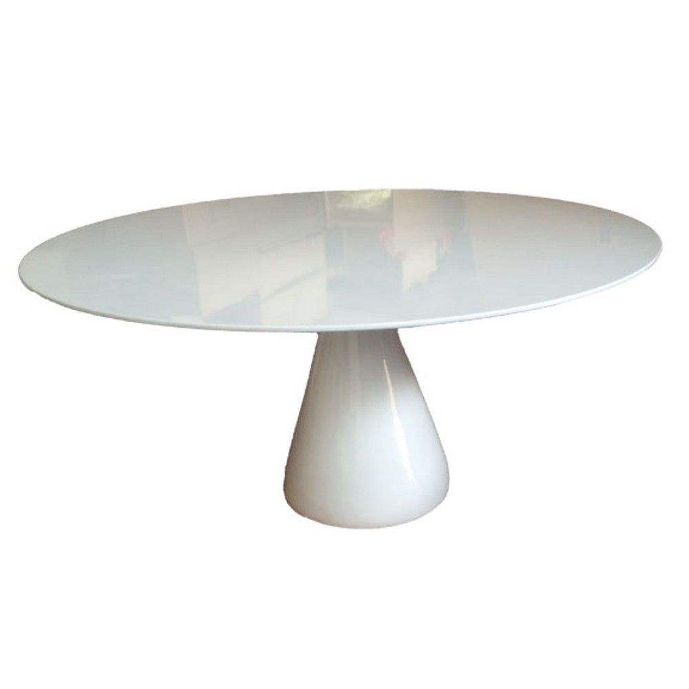Finemod Imports Modern Vase Base Dining Table 36" FMI10107-42white-Minimal & Modern
