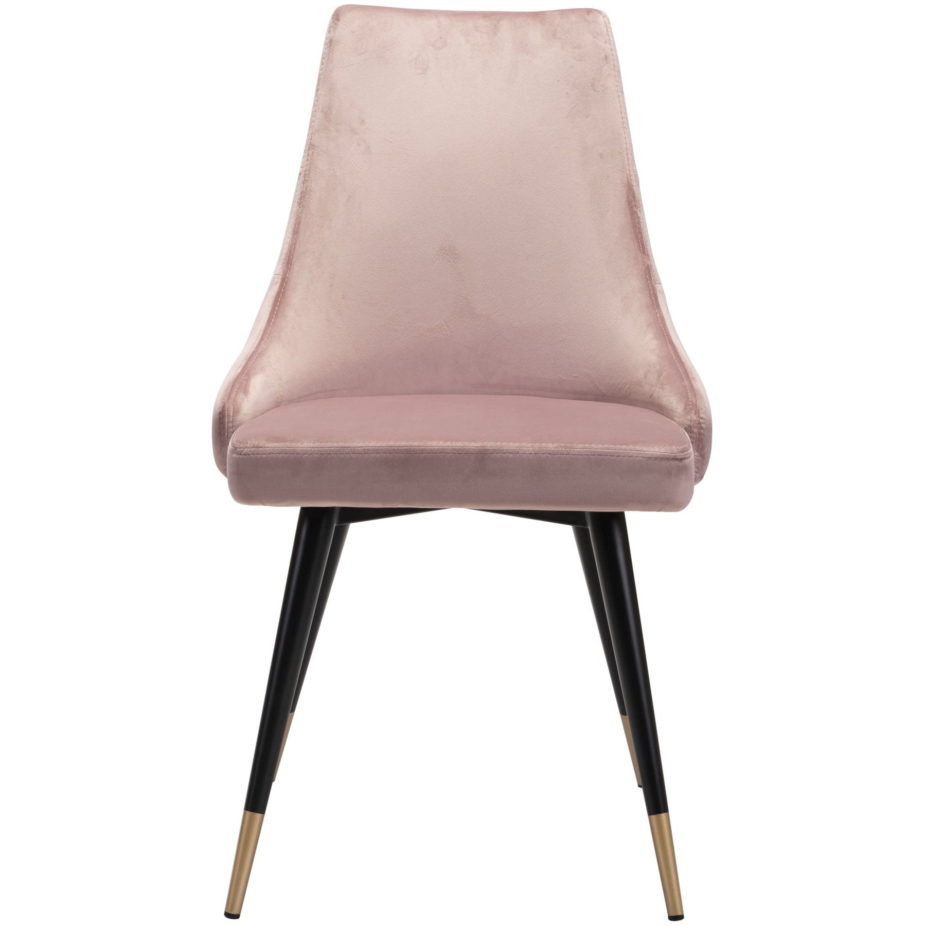 Luxe Pink Velvet & Gold Tipped Dining Chair | Set Of 2