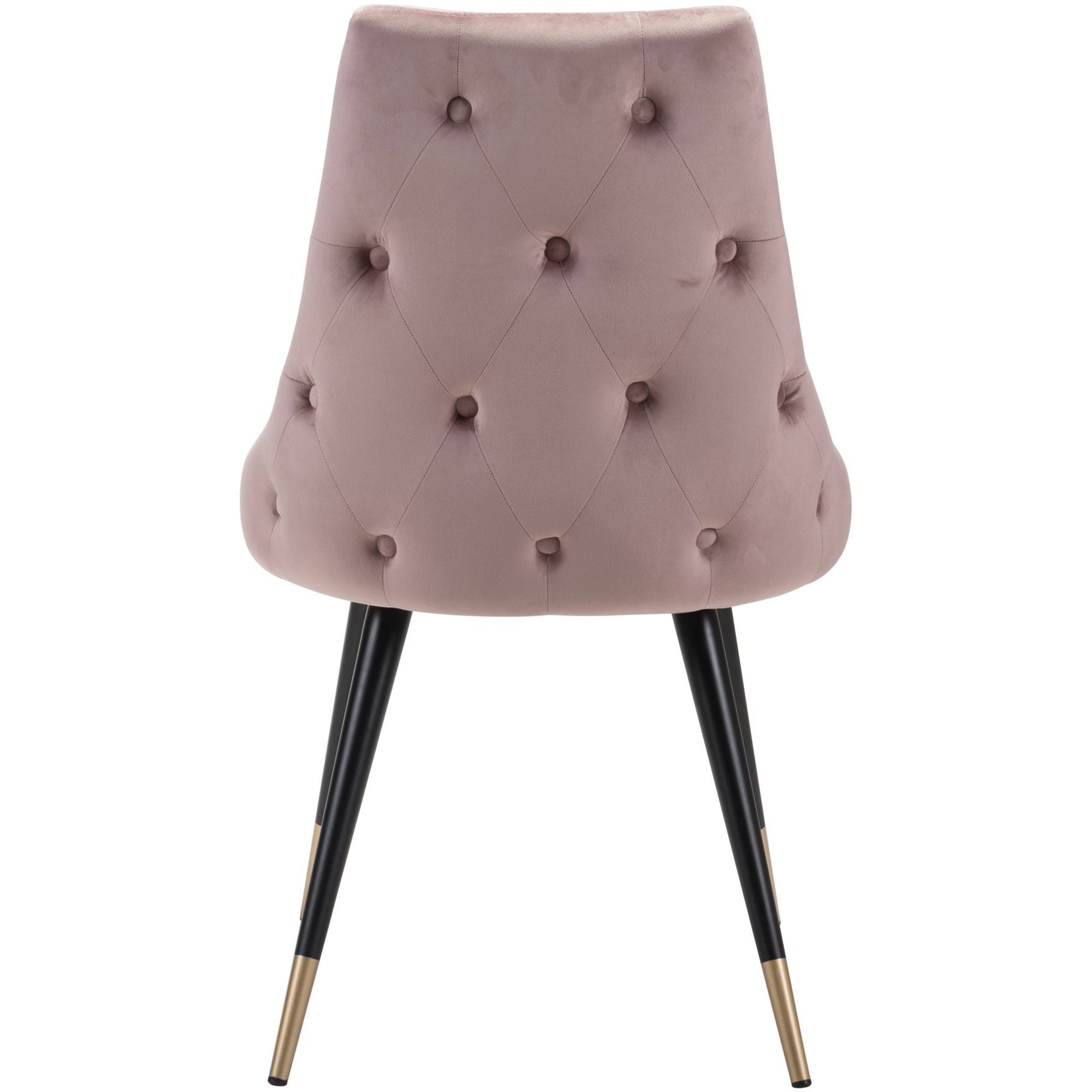 Luxe Pink Velvet & Gold Tipped Dining Chair | Set Of 2