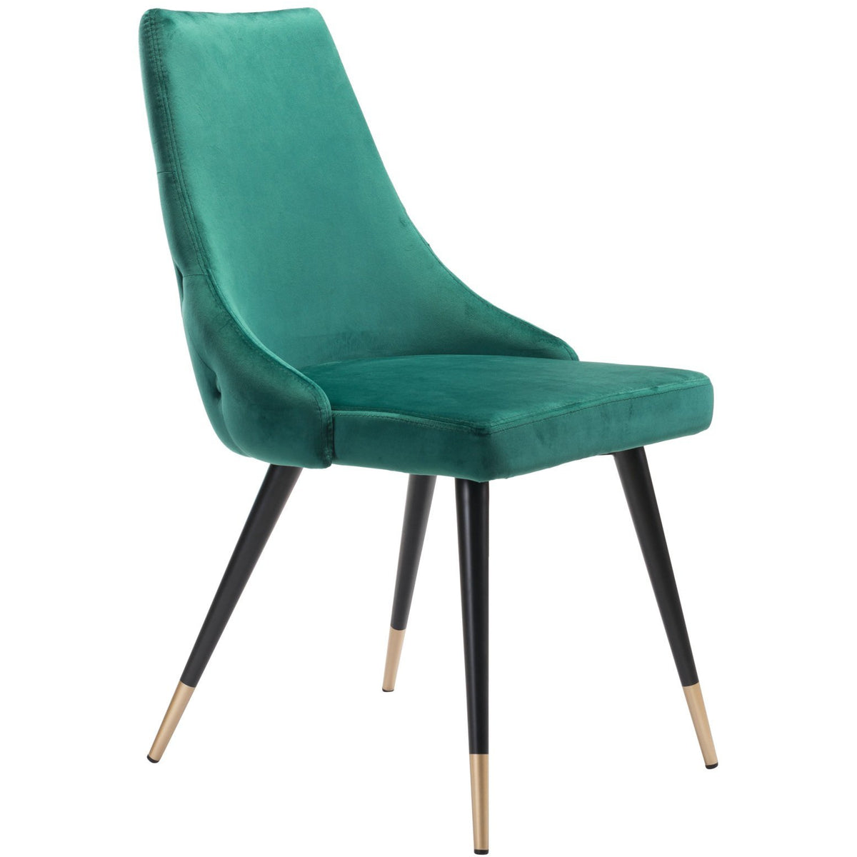 Zuo Modern Piccolo Dining Chair Green Velvet | Set Of 2 - 101090 Zuo Modern-Dining Chairs-Minimal And Modern Canada - 1