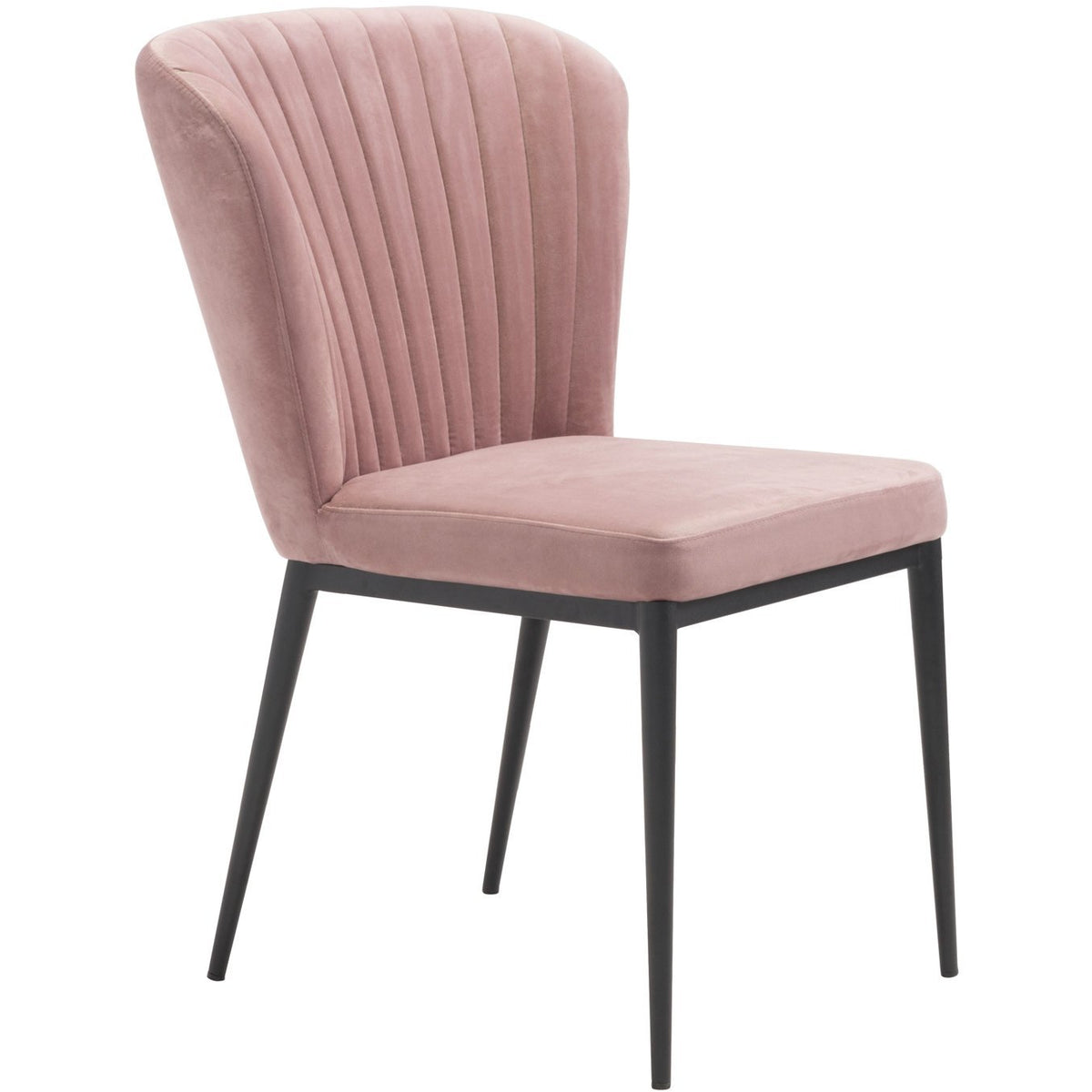 Zuo Modern Tolivere Dining Chair Pink Velvet | Set Of 2 - 101101 Zuo Modern-Dining Chairs-Minimal And Modern Canada - 1