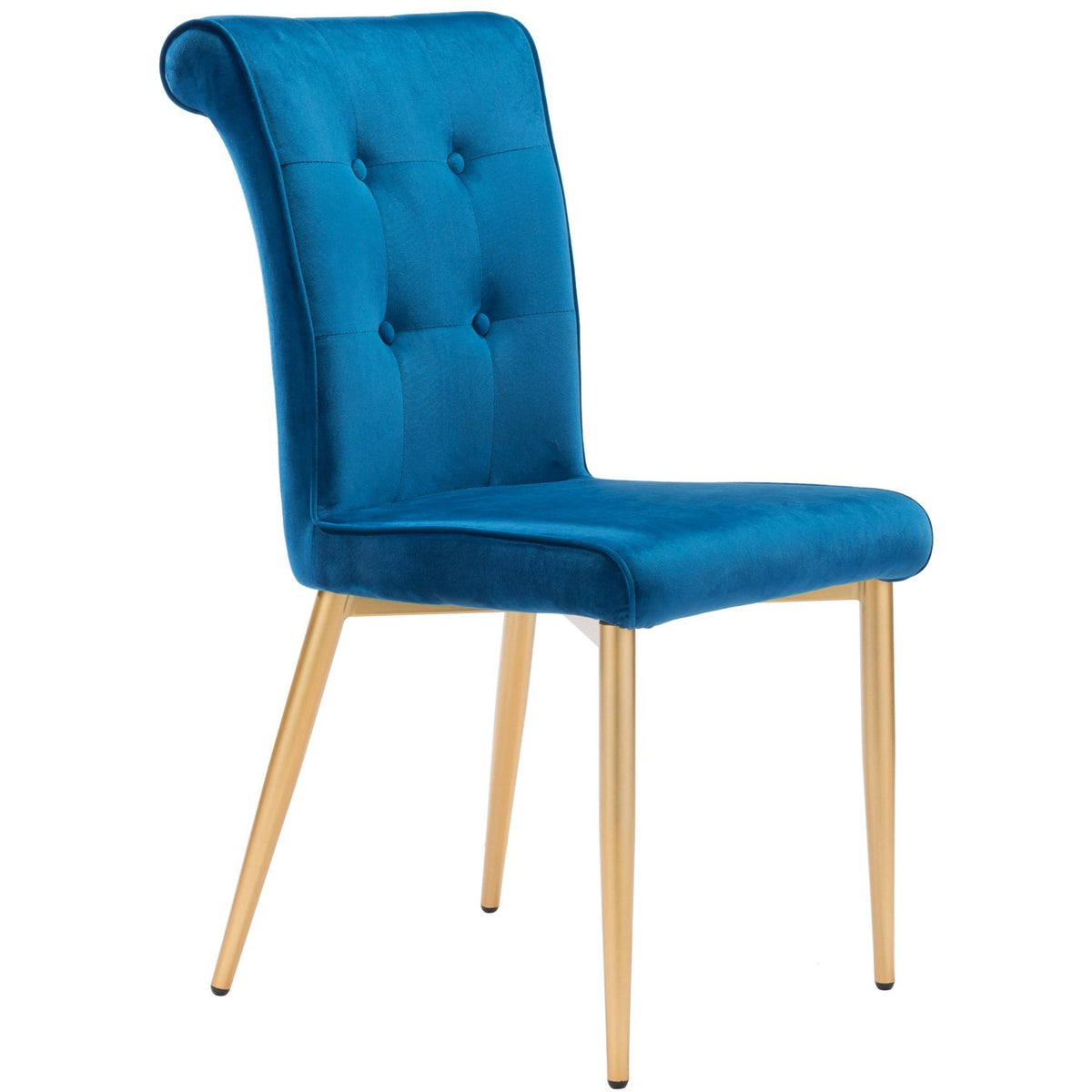 Zuo Modern Niles Dining Chair Blue Velvet  | Set Of 2 - 101140 Zuo Modern-Dining Chairs-Minimal And Modern Canada - 1