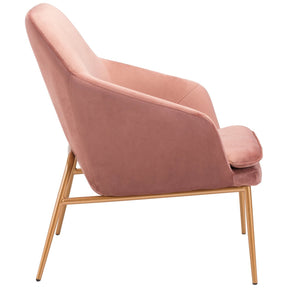 Sofia Pink Velvet & Gold Arm Chair